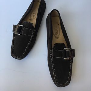 Tod’s Brown Suede Driving Moc, 38, 8